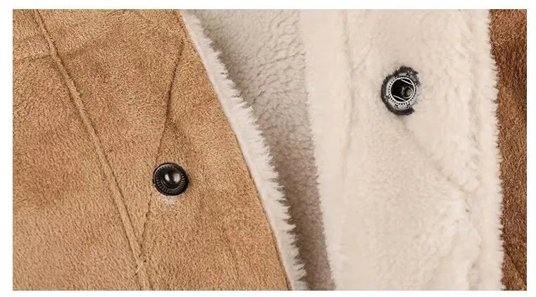 New Winter Men Leather and Fur Integrated Jackets and Coats New Fashion Male Fleece Warm Bomber Jackets Slim Fit Jaquetas 4XL