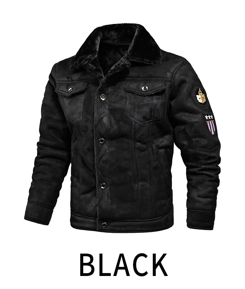 New Winter Men Leather and Fur Integrated Jackets and Coats New Fashion Male Fleece Warm Bomber Jackets Slim Fit Jaquetas 4XL