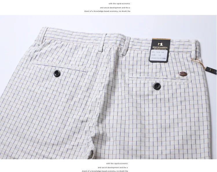 Thin Summer Plaid Pants Men Straight Korea Style Clothes Men Pants Trousers 2021 New