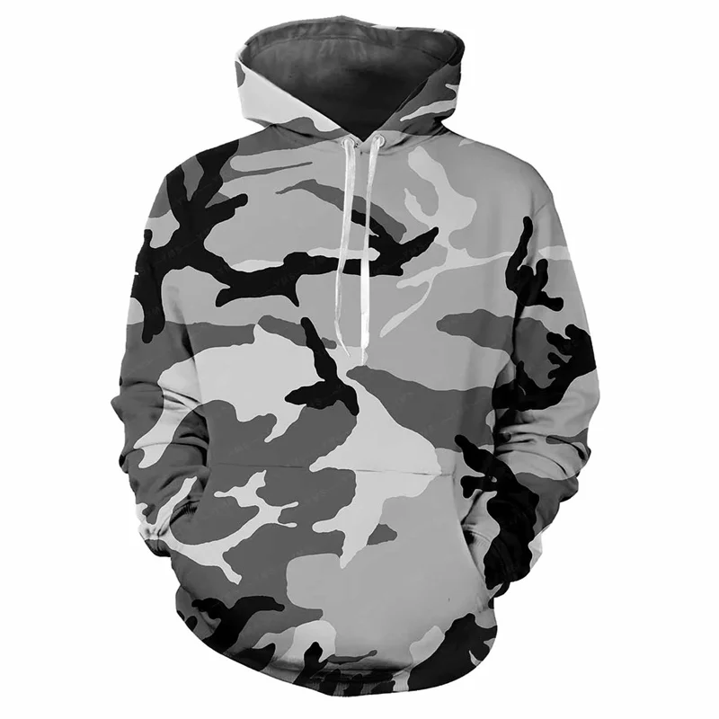 Jungle Camouflage 3d Printed Hoodie Men Spring Autumn Street Sweatshirt Loose Casual Outdoor Sports Top Long Sleeve Hoodies