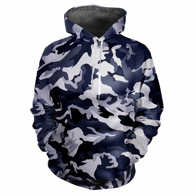 Jungle Camouflage 3d Printed Hoodie Men Spring Autumn Street Sweatshirt Loose Casual Outdoor Sports Top Long Sleeve Hoodies