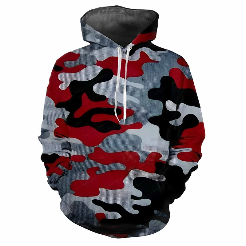 Jungle Camouflage 3d Printed Hoodie Men Spring Autumn Street Sweatshirt Loose Casual Outdoor Sports Top Long Sleeve Hoodies