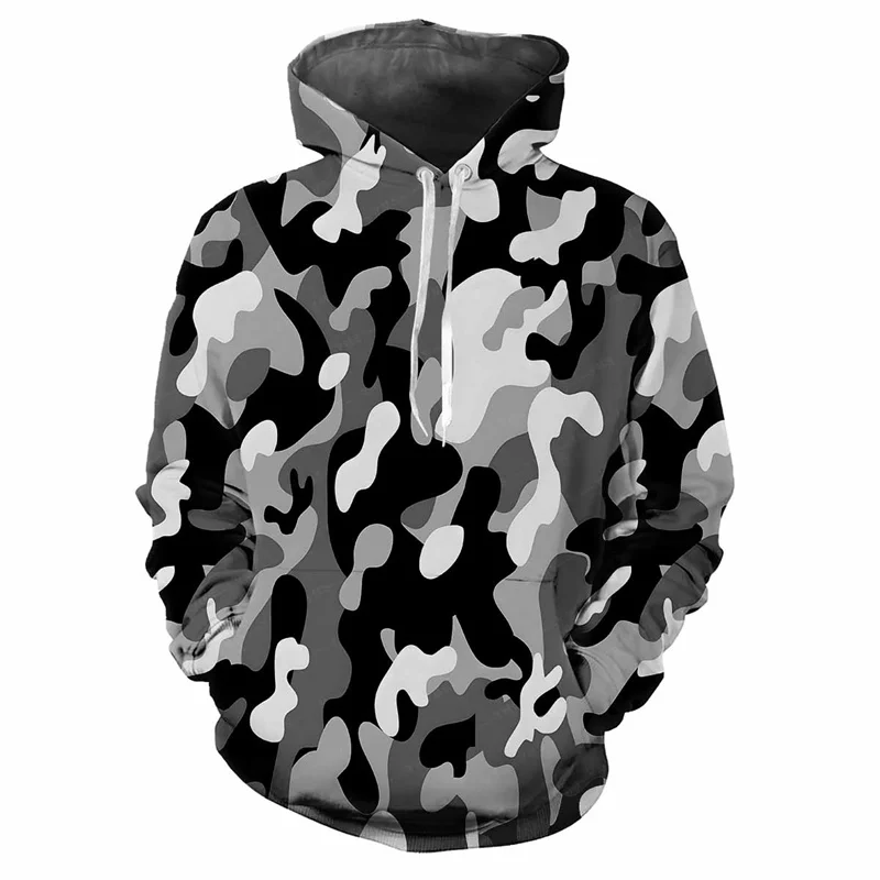 Jungle Camouflage 3d Printed Hoodie Men Spring Autumn Street Sweatshirt Loose Casual Outdoor Sports Top Long Sleeve Hoodies
