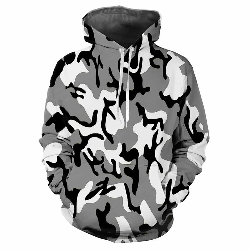 Jungle Camouflage 3d Printed Hoodie Men Spring Autumn Street Sweatshirt Loose Casual Outdoor Sports Top Long Sleeve Hoodies