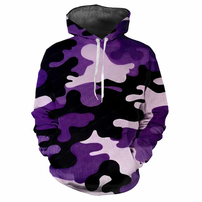 Jungle Camouflage 3d Printed Hoodie Men Spring Autumn Street Sweatshirt Loose Casual Outdoor Sports Top Long Sleeve Hoodies