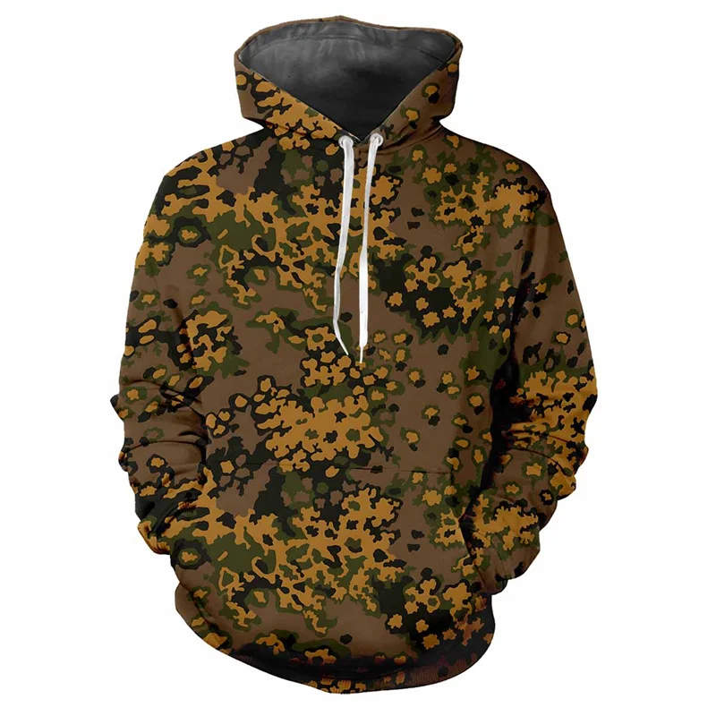 Jungle Camouflage 3d Printed Hoodie Men Spring Autumn Street Sweatshirt Loose Casual Outdoor Sports Top Long Sleeve Hoodies