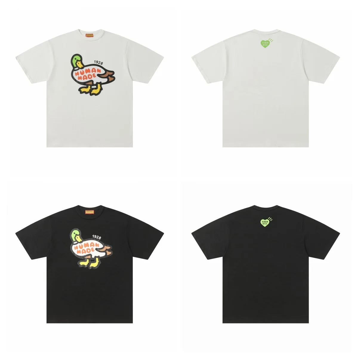 HUMAN MADE 2026 New Japanese Bamboo Cotton Summer Short Sleeved T-shirt with Animal Print