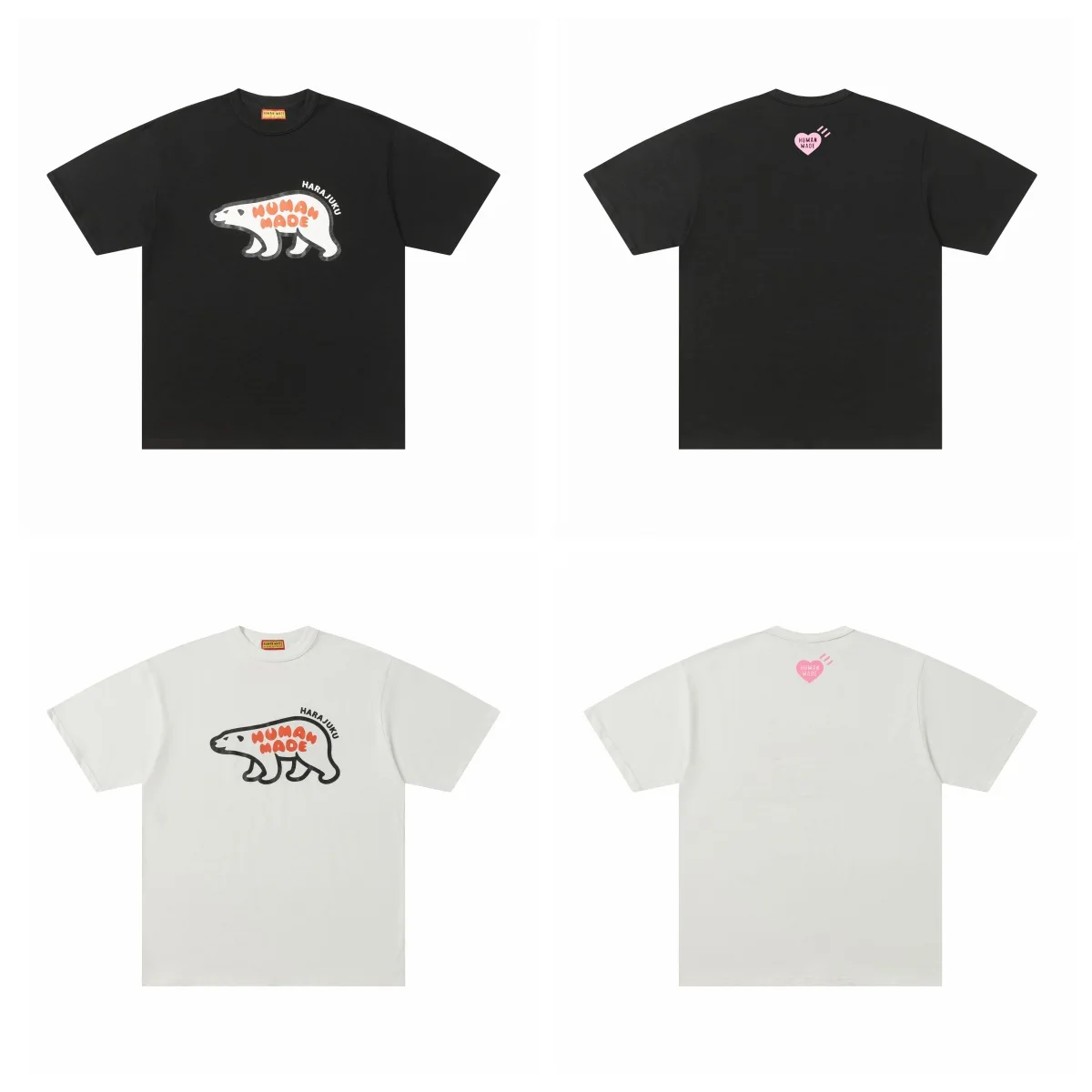 HUMAN MADE 2026 New Japanese Bamboo Cotton Summer Short Sleeved T-shirt with Animal Print