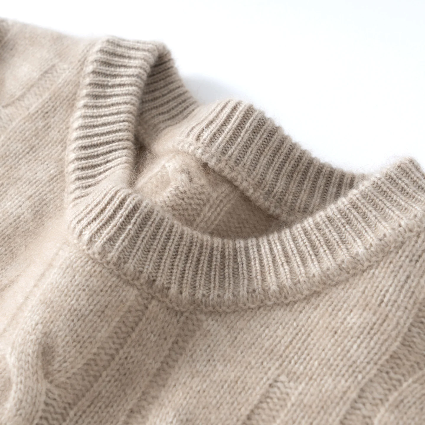 ZOCEPT 100% Natural Cashmere Men's Sweater Autumn Winter Thick Warm O-Neck Casual Pullover Knitted Twisted Flower Sweater Top