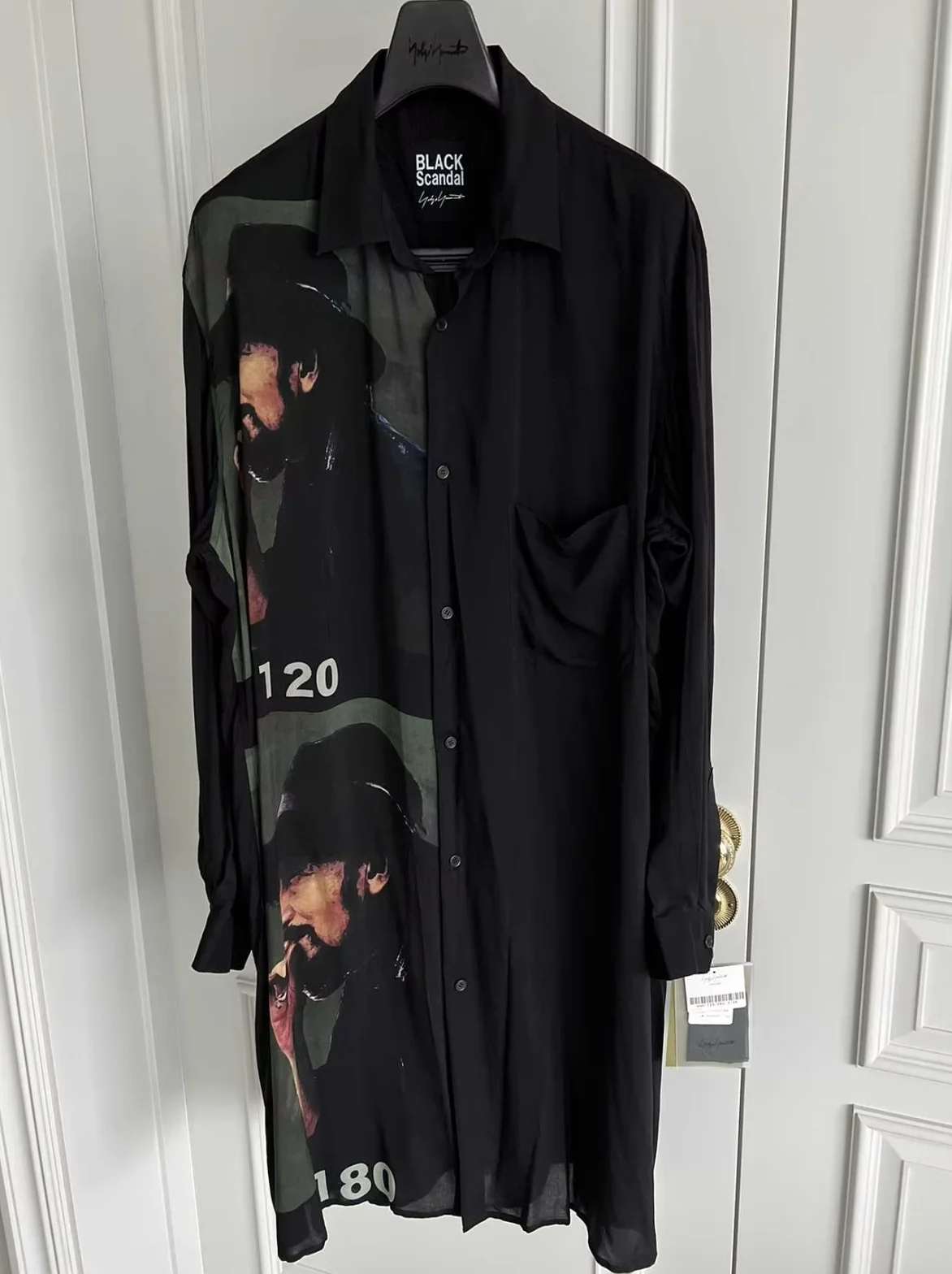 TOP-YAMAMOTO Original Design: Sleepless Tonight Silk Print Shirt - Leopard Print long-sleeved Shirt