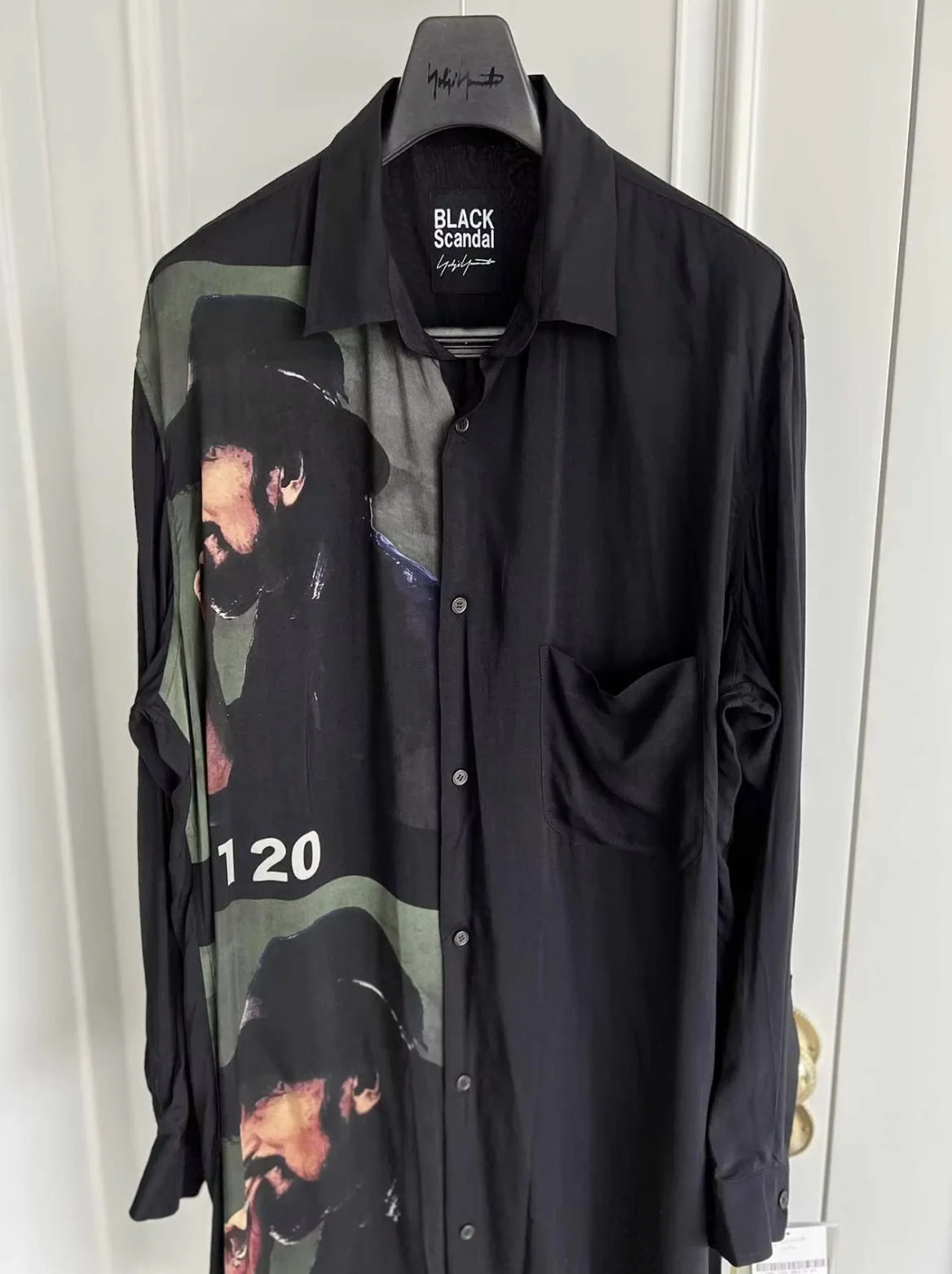 TOP-YAMAMOTO Original Design: Sleepless Tonight Silk Print Shirt - Leopard Print long-sleeved Shirt