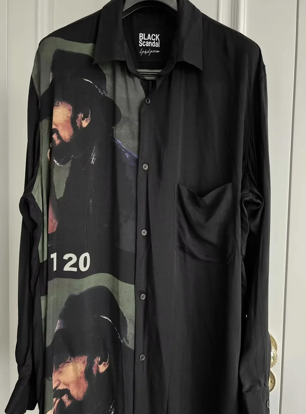 TOP-YAMAMOTO Original Design: Sleepless Tonight Silk Print Shirt - Leopard Print long-sleeved Shirt