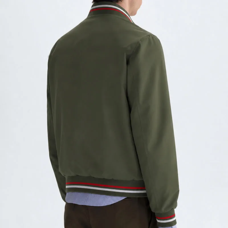 CH Men’s Er Jacket Lightweight Casual Zip Up Stand Collar Jacket Streetwear Windbreaker Coat Spring Autumn Baseball Varsity