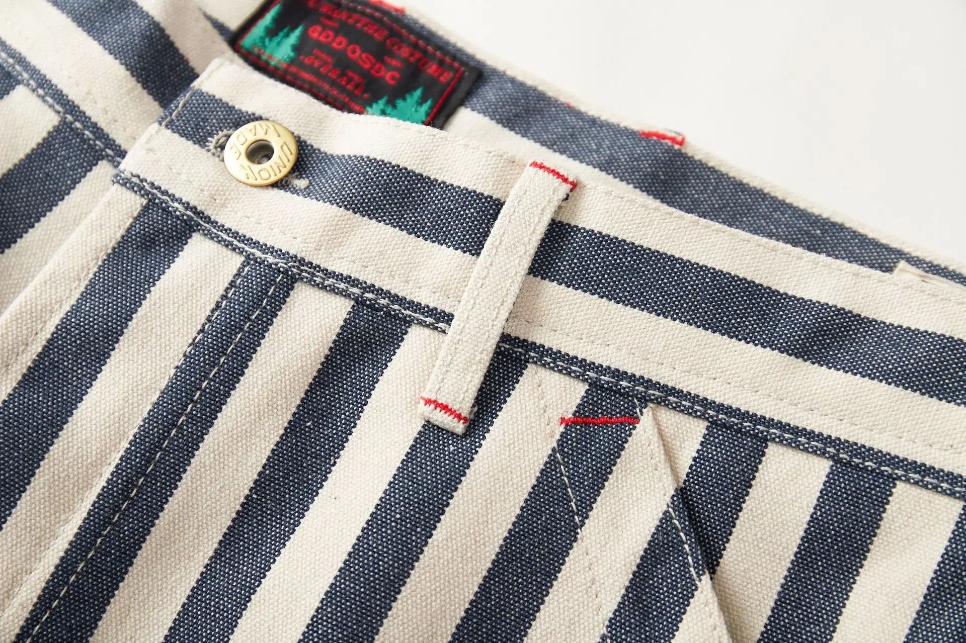 14oz Dense Thicken Heavyweight Striped Pants for Men Good Quality Winter Fall America Style Loose Casual Vintage Worker Trouser