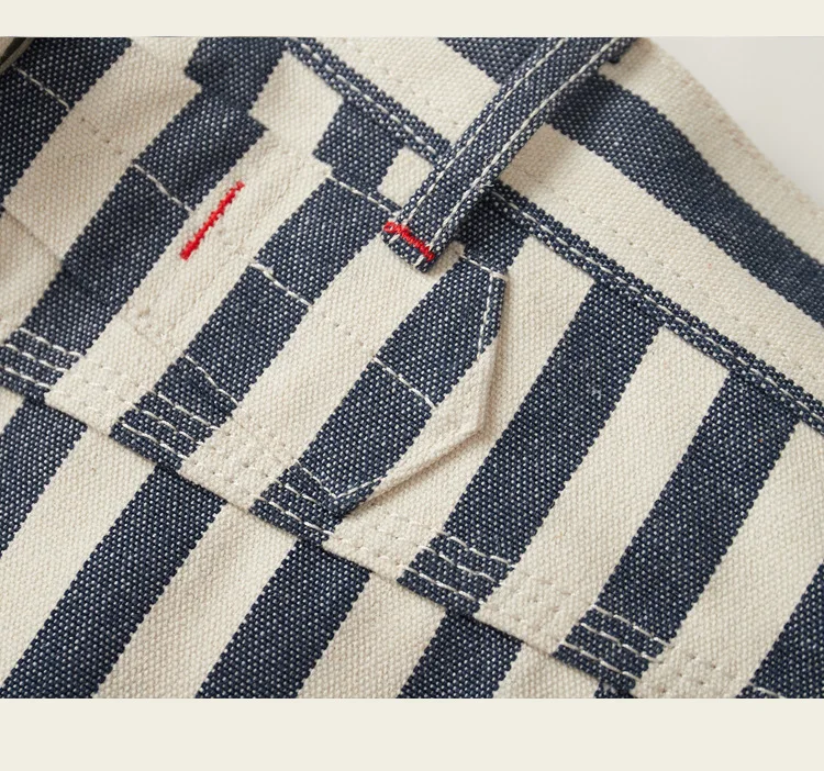 14oz Dense Thicken Heavyweight Striped Pants for Men Good Quality Winter Fall America Style Loose Casual Vintage Worker Trouser