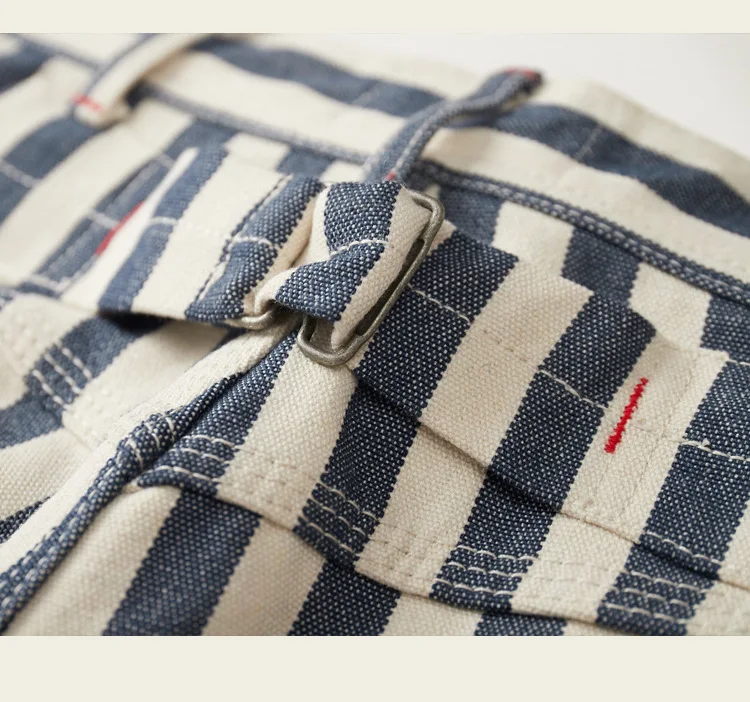 14oz Dense Thicken Heavyweight Striped Pants for Men Good Quality Winter Fall America Style Loose Casual Vintage Worker Trouser
