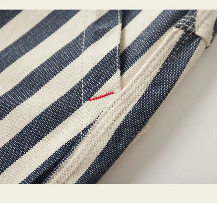 14oz Dense Thicken Heavyweight Striped Pants for Men Good Quality Winter Fall America Style Loose Casual Vintage Worker Trouser