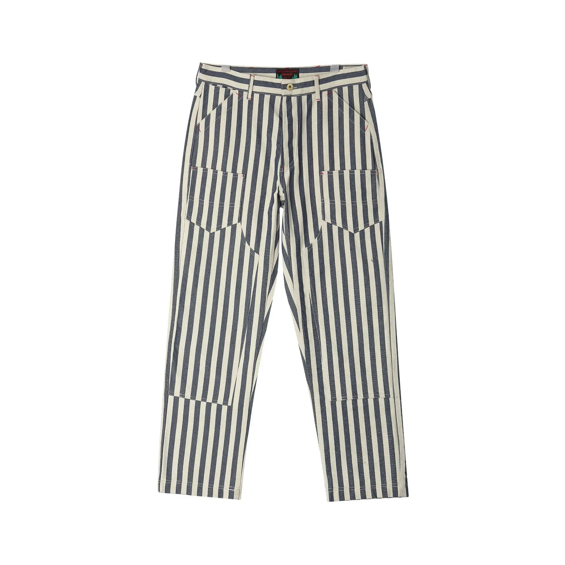 14oz Dense Thicken Heavyweight Striped Pants for Men Good Quality Winter Fall America Style Loose Casual Vintage Worker Trouser