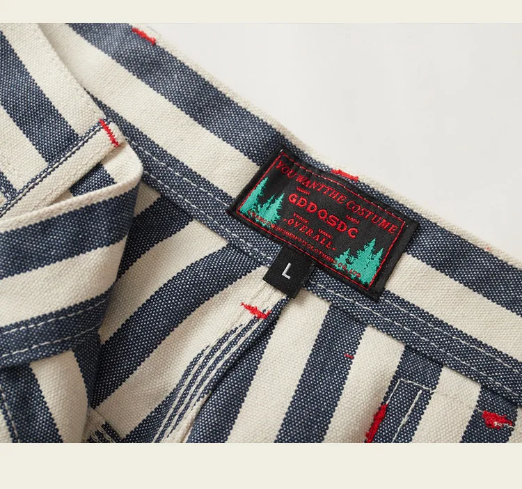 14oz Dense Thicken Heavyweight Striped Pants for Men Good Quality Winter Fall America Style Loose Casual Vintage Worker Trouser