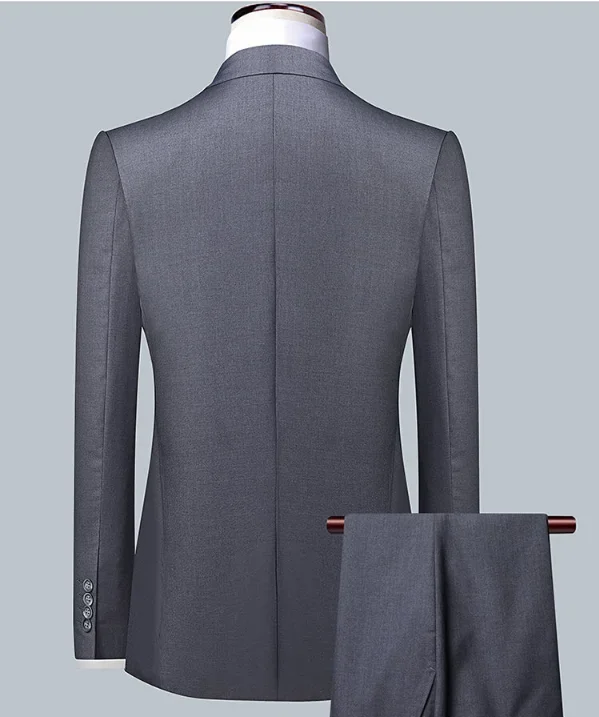 2026 High Quality Men's Solid Color Smart Casual Business Single Suit For Wedding Banquet Groom Best Man Fashion Trend