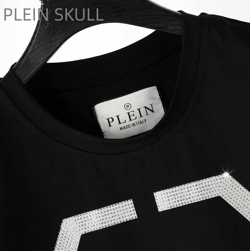Plein Skull Trendy Brand Men's Short Sleeve Classic Spring and Summer Breathable Thin Running Top Outdoor Casual Fitness T-shirt