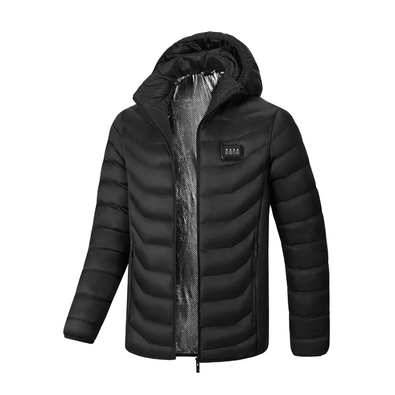 New Men Winter 23 Zone Heating Four Control Switch Outdoor Cold Protection And Warmth Detachable Hat Cotton Coat(No Power Bank)