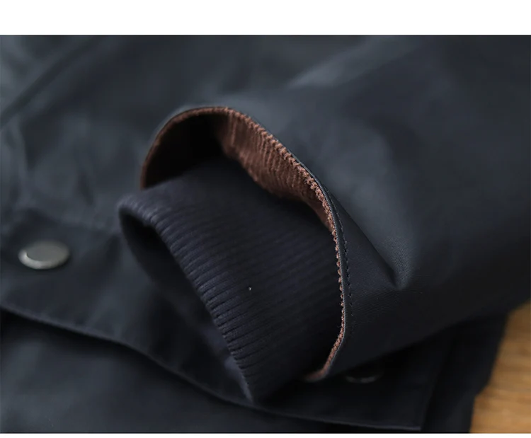 Men's new workwear wax jacket Ami khaki American retro corduroy lapel jacket