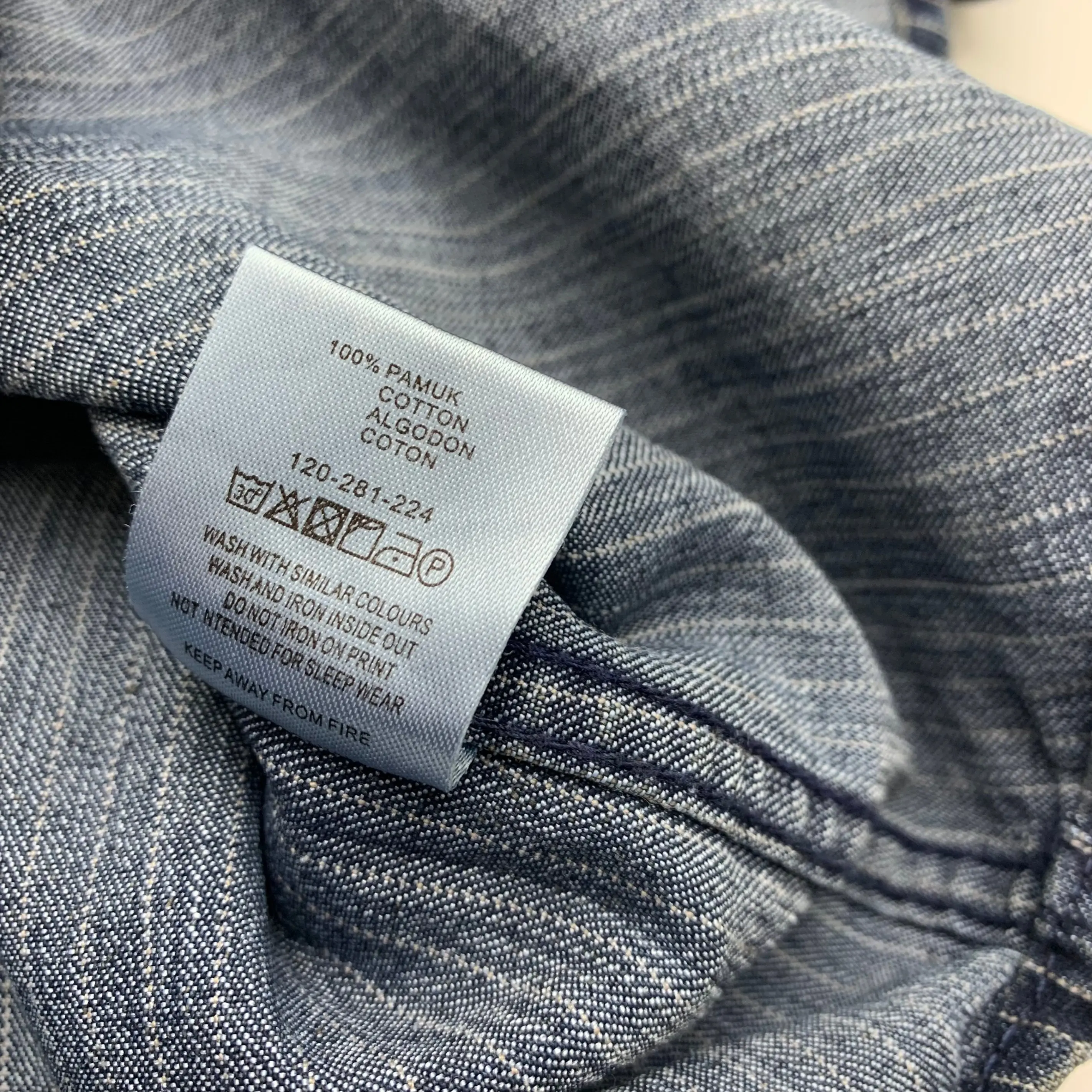 Ami khaki Japanese retro-style work shirt heavyweight pure cotton vertical stripe loose long-sleeved denim shirt