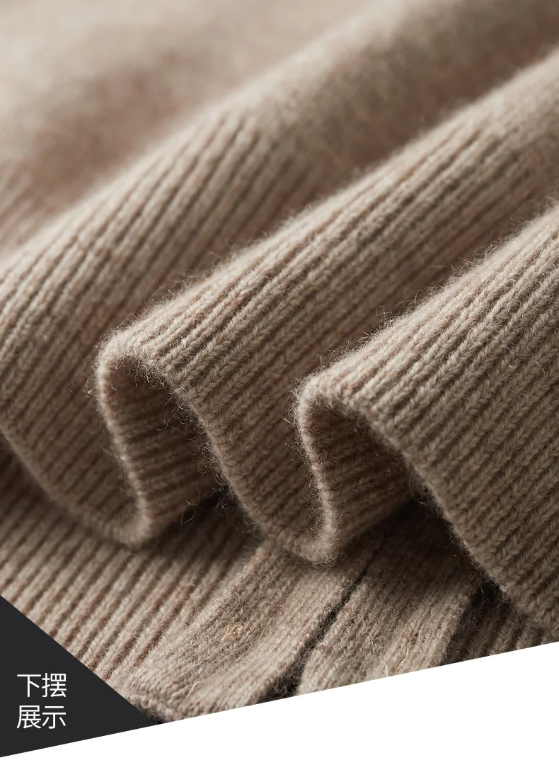 Autumn And Winter New Men's Wool Fashion Sweater Gentleman Knitted Coat Plus Size Zipper Cardigan Cashmere Sweater