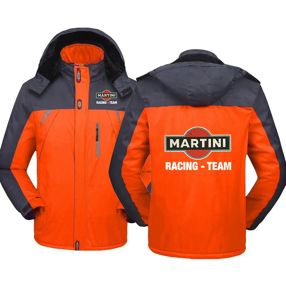 2025 Autumn And Winter Man's Martini Racing Logo Print Popula Leisurer Cold-Proof Jacket Warm Zipper Hoodies High Quality Coat