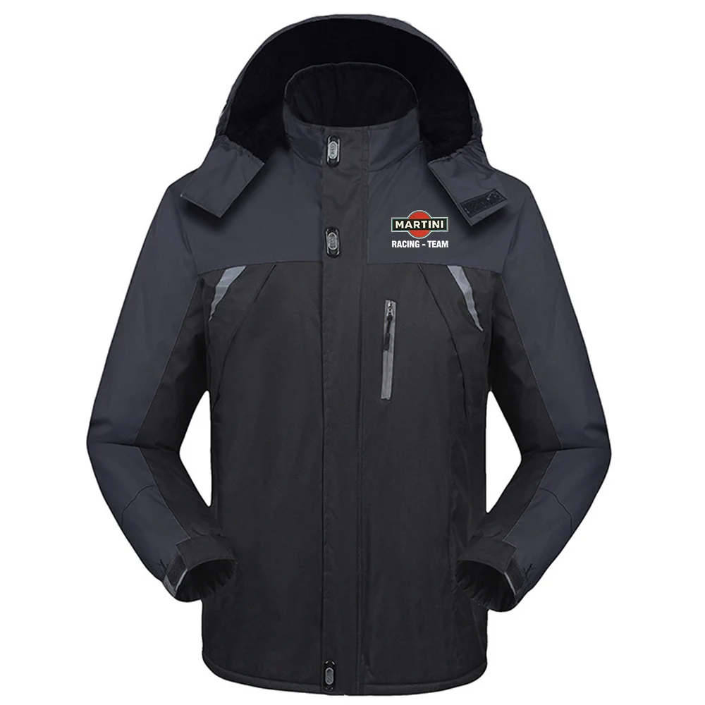 2025 Autumn And Winter Man's Martini Racing Logo Print Popula Leisurer Cold-Proof Jacket Warm Zipper Hoodies High Quality Coat