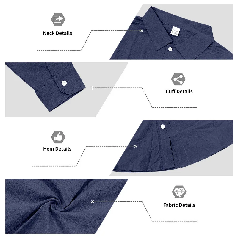 Spring Autumn Linen Men's Casual Set Amazon Loose Lapel Long Sleeve Shirt & Long Pants 2 Piece Set Wholesale