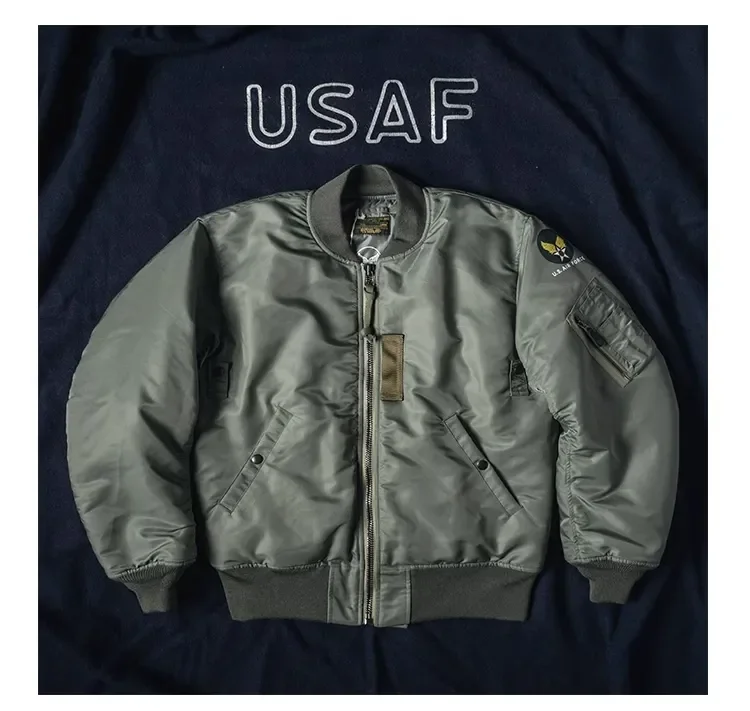MA-1 Bomber Jacket Trendy Military-Style Waterproof Autumn Winter Jacket MA-1 Combat Flying Jacket