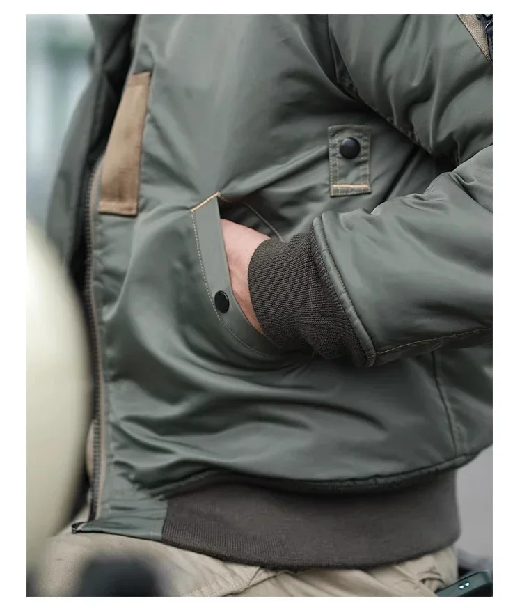 MA-1 Bomber Jacket Trendy Military-Style Waterproof Autumn Winter Jacket MA-1 Combat Flying Jacket