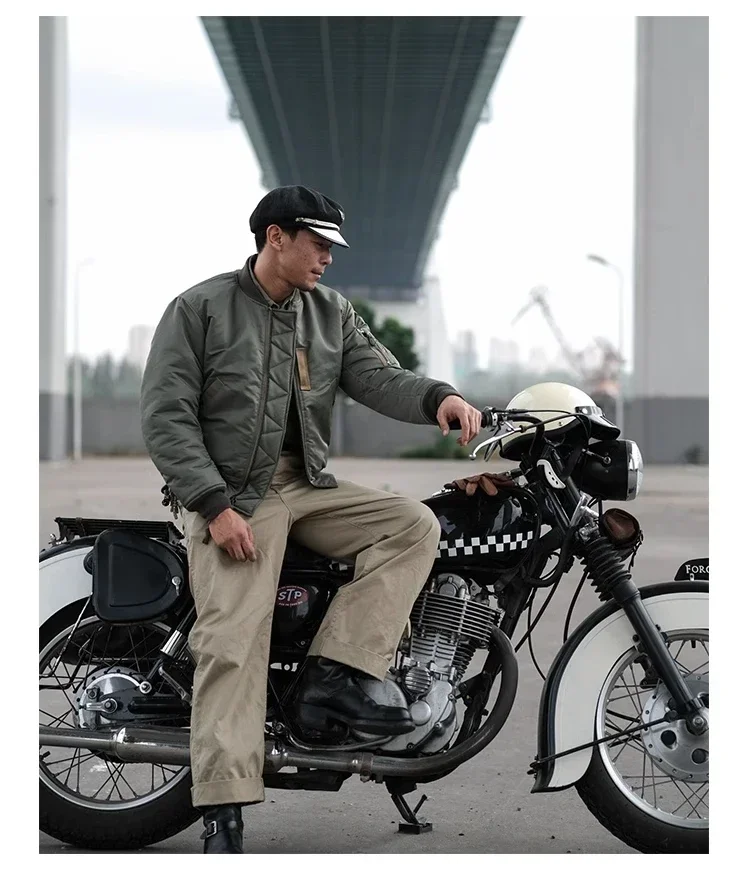 MA-1 Bomber Jacket Trendy Military-Style Waterproof Autumn Winter Jacket MA-1 Combat Flying Jacket