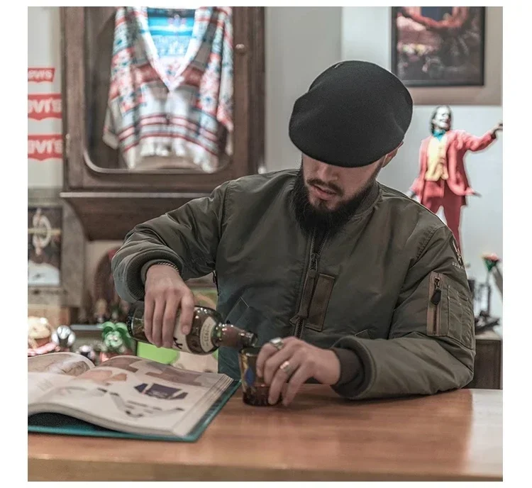 MA-1 Bomber Jacket Trendy Military-Style Waterproof Autumn Winter Jacket MA-1 Combat Flying Jacket