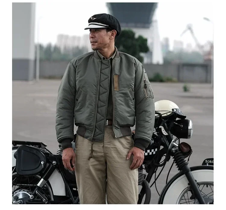 MA-1 Bomber Jacket Trendy Military-Style Waterproof Autumn Winter Jacket MA-1 Combat Flying Jacket