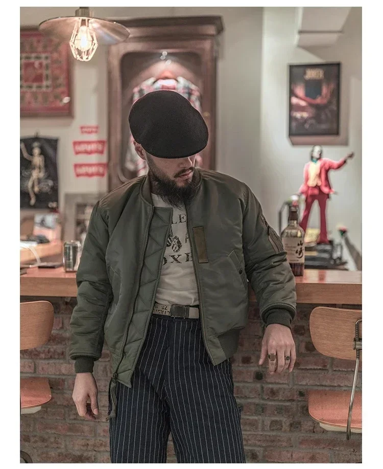 MA-1 Bomber Jacket Trendy Military-Style Waterproof Autumn Winter Jacket MA-1 Combat Flying Jacket