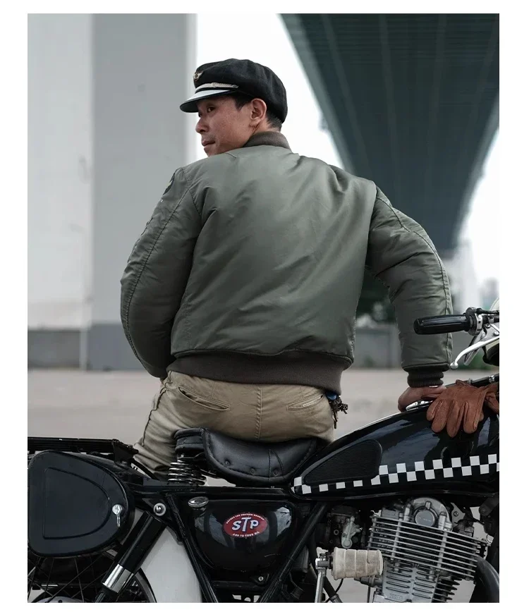 MA-1 Bomber Jacket Trendy Military-Style Waterproof Autumn Winter Jacket MA-1 Combat Flying Jacket