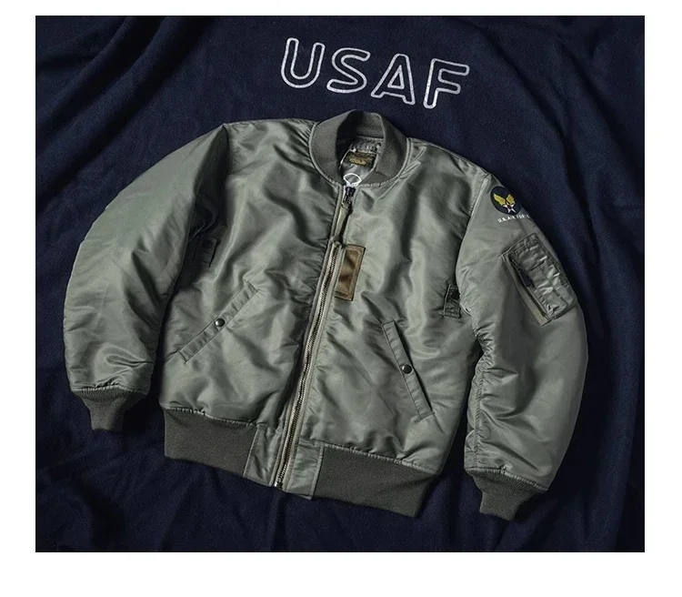 MA-1 Bomber Jacket Trendy Military-Style Waterproof Autumn Winter Jacket MA-1 Combat Flying Jacket