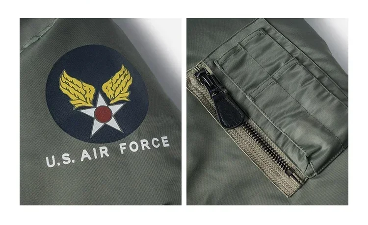 MA-1 Bomber Jacket Trendy Military-Style Waterproof Autumn Winter Jacket MA-1 Combat Flying Jacket