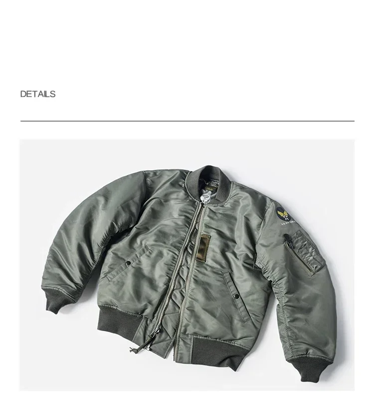 MA-1 Bomber Jacket Trendy Military-Style Waterproof Autumn Winter Jacket MA-1 Combat Flying Jacket