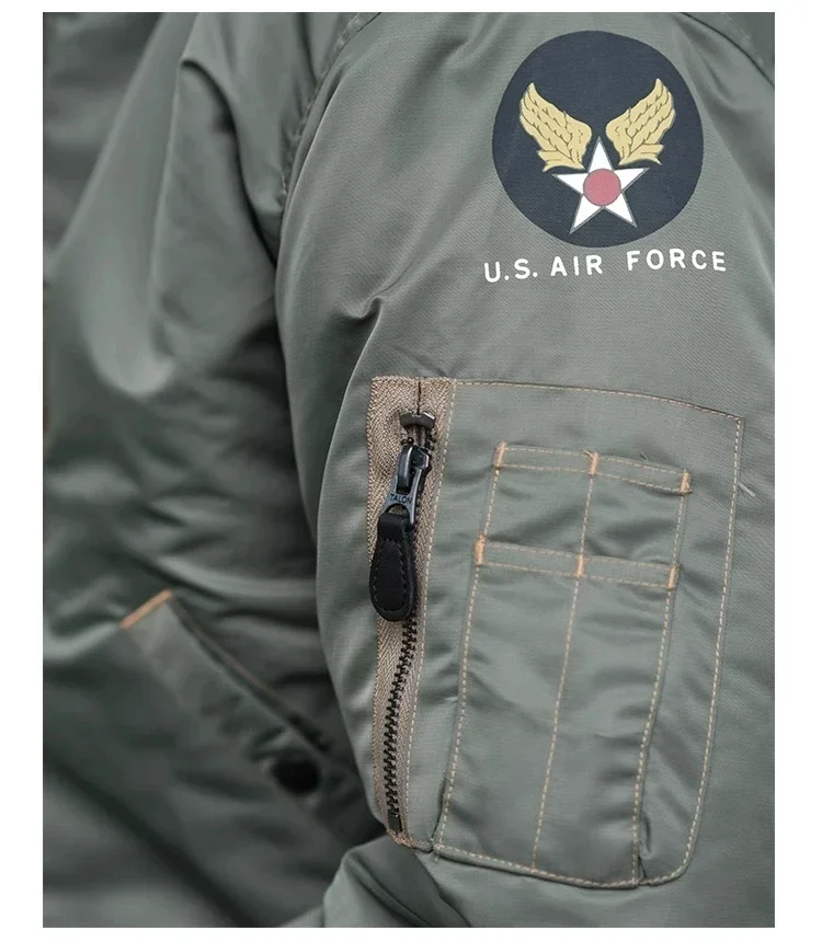MA-1 Bomber Jacket Trendy Military-Style Waterproof Autumn Winter Jacket MA-1 Combat Flying Jacket