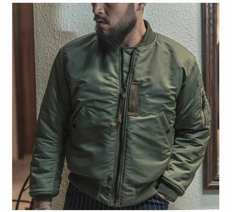 MA-1 Bomber Jacket Trendy Military-Style Waterproof Autumn Winter Jacket MA-1 Combat Flying Jacket