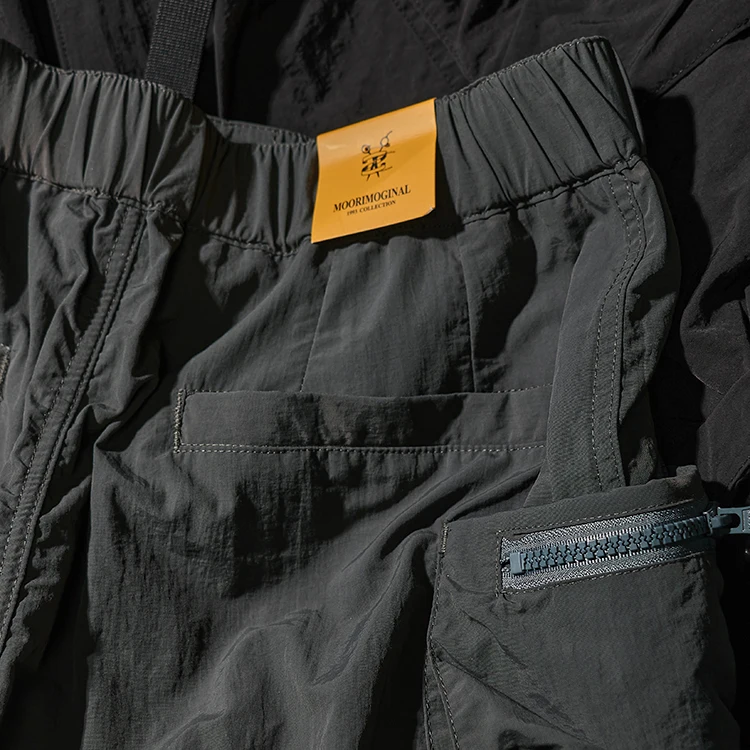 Summer New American Outdoor Quick Dry Cargo Shorts Men's Fashion Pure Cotton Washed Loose Multi-pocket Casual Five-point Pants