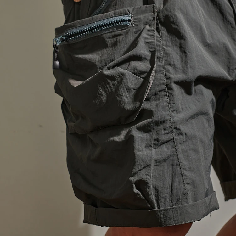 Summer New American Outdoor Quick Dry Cargo Shorts Men's Fashion Pure Cotton Washed Loose Multi-pocket Casual Five-point Pants