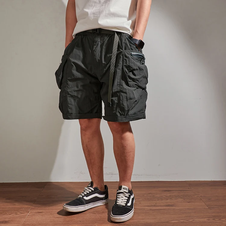 Summer New American Outdoor Quick Dry Cargo Shorts Men's Fashion Pure Cotton Washed Loose Multi-pocket Casual Five-point Pants