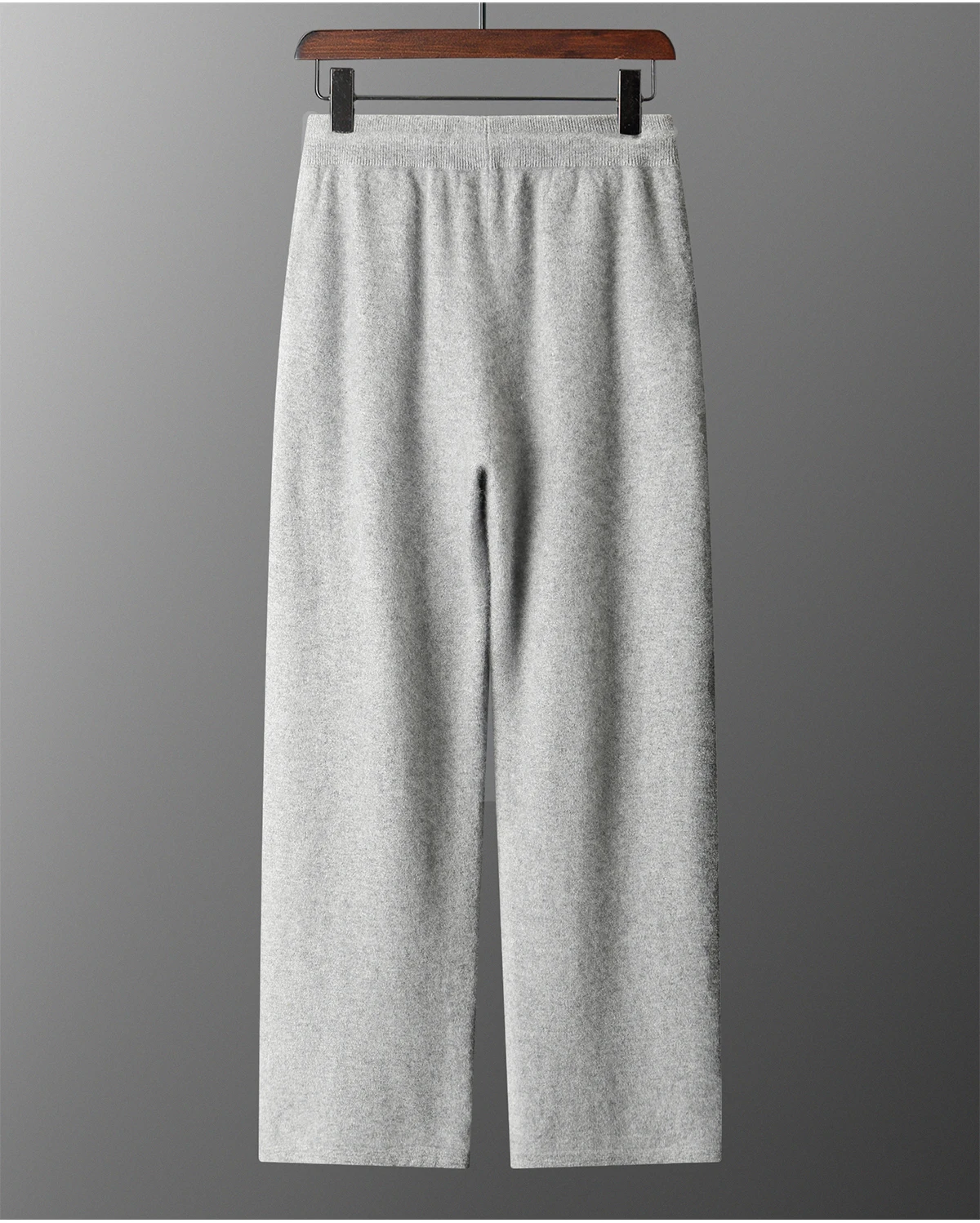 Men Luxury 100% Cashmere Knit Wide Leg Pants Warm Casual Business Trousers Solid Color Autumn Winter Skin-friendly Bottom Wear