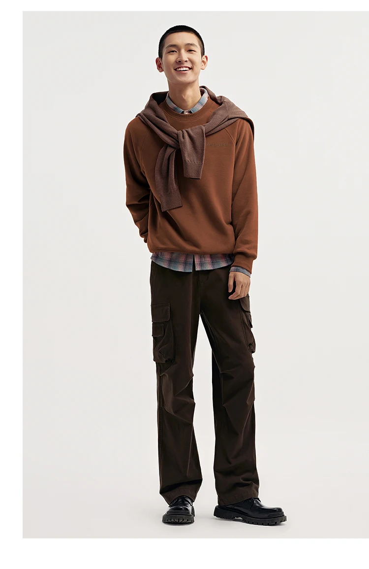 Semir Sweater Men 2026 New Spring Heating Bacteriostatic Fleece Inner Wear Top Fashion Printed