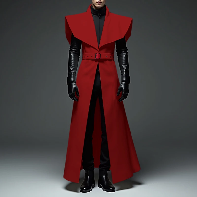 INCERUN Men Long Style Trench Lapel Sleeveless Solid Color Casual Male Cardigan With Belt Streetwear 2026 Fashion Coats S-5XL